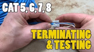 TerminatingTesting Network Cables  CAT 3 CAT5 CAT6 CAT 7 CAT 8 [upl. by Sholeen347]