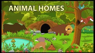 Animal Homes Vocabulary for Kids [upl. by Nehgam]