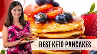 The BEST KETO PANCAKES Recipe Easy amp Super Fluffy [upl. by Rosenbaum]