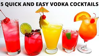 5 Easy Vodka Cocktails [upl. by Ravilob653]