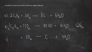 Uzupełnij równania reakcji spalania węglowodorów [upl. by Enuj]