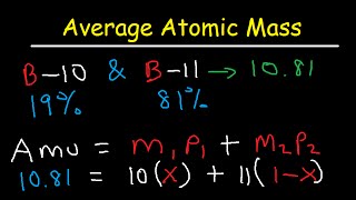 Average Atomic Mass Practice Problems [upl. by Annirak]