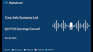 Cms Info Systems Ltd Q2 FY202425 Earnings Conference Call [upl. by Canute]