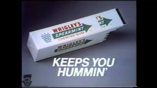 Wrigleys Spearmint Gum Keeps You Hummin TV Commercial 1984 [upl. by Eraste237]