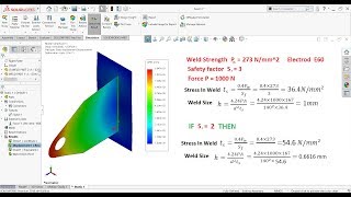 Weld check simulation Weld Simulation in Solidworks [upl. by Anniroc]