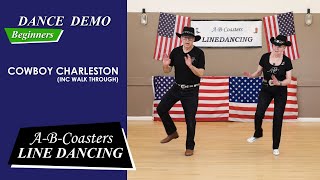 COWBOY CHARLESTON  Line Dance Demo amp Walk Through [upl. by Willing]