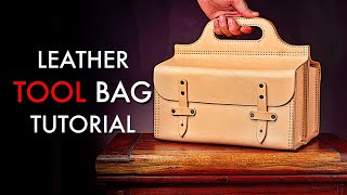 Leather Tool Bag DIY  Tutorial and Pattern Download [upl. by Eelyac642]