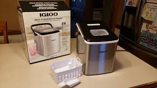 Igloo Automatic Ice Maker Machine  Review ICEB26HNSS [upl. by Siladnerb]