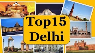 Delhi City Tour  Famous 15 Tourist Places in Delhi [upl. by Akihsat]