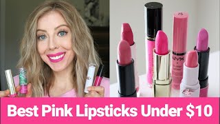 Best Pink Lipsticks at the Drugstore Under 10 [upl. by Metah]