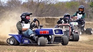 Lawnmower Racing Battle  Dude Perfect [upl. by Eisak]