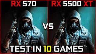 RX 570 vs RX 5500 XT  Test in 10 Latest Games  2021 [upl. by Etnauq]