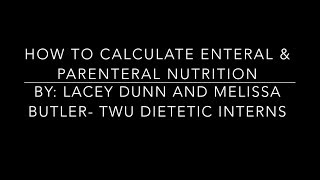 Total Parenteral Nutrition  Types Components Complications Lab and Nutritional assessment [upl. by Barnes]