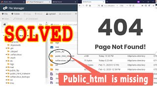 How to Fix 404 Page not Found error on my website amp publichtml missingrenamed 🔴LIVE [upl. by Htebiram]