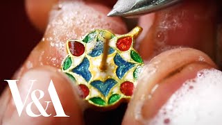 How was it made Making and enamelling an earring  VampA [upl. by Enitsirhk]