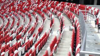 Singapore National Stadium 55000 people seats  Sport Hub [upl. by Yelich]