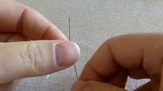 How to thread a beading needle with elastic thread  Beading tips by Sidonia [upl. by Notsae]