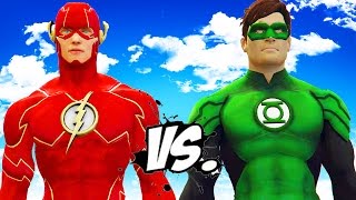 THE FLASH VS GREEN LANTERN  EPIC SUPERHEROES BATTLE [upl. by Doownelg]