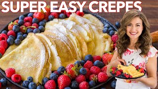 How to make Crepes  Easy Crepe Recipe [upl. by Salema]