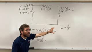 Calculating Series RL Circuit Amps Ohms and Volts [upl. by Nelleoj]