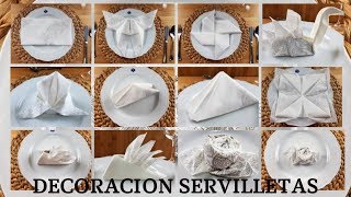 DECORACION DE SERVILLETAS DE PAPEL  Ideas para fiestas y celebraciones [upl. by Nirac858]