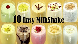 10 Easy Milkshake Recipe – How to Make Milkshake at Home [upl. by Amando]