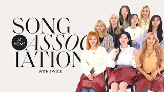 TWICE Sings Adele Adam Levine and PSY in a Game of Song Association  ELLE [upl. by Sirovat]