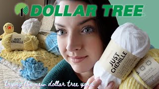 Premier Just Chenille Yarn  Dollar Tree Yarn Review [upl. by Nitnerb]