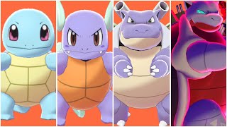 FULL SQUIRTLE EVOLUTION TEAM Shiny Squirtle Wartortle Blastoise Blastoise Gigantamax [upl. by Rann]