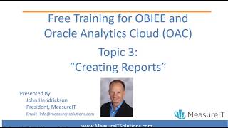 Part 3 OBIEE Creating an Analysis  Report [upl. by Ellery]