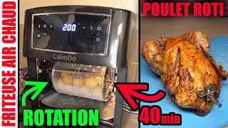 Friteuse à air chaud CalmDo sans huile 12L 1500W Poulet roti type Power Air Fryer oven m6 boutique [upl. by Elleda]