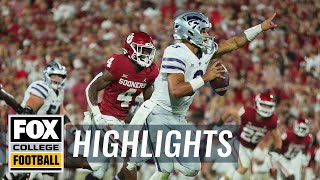 Oklahoma vs Kansas State Highlights  CFB on FOX [upl. by Nosnek]