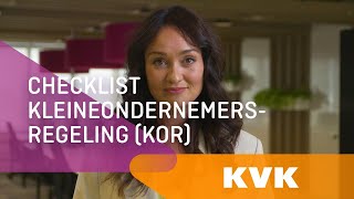 Checklist kleineondernemersregeling KOR  KVK [upl. by Julia]