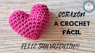 TUTORIAL CORAZÓN AMIGURUMI FÁCIL [upl. by Argela]