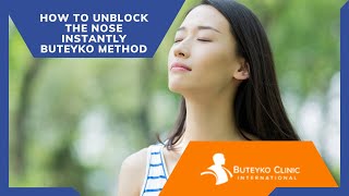 How to unblock the nose instantly  Buteyko Breathing Method [upl. by Annawoj]