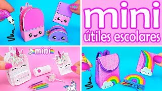 12 DIY Mini Útiles Escolares Que SÍ Funcionan [upl. by Aes]