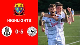 Caerleon 05 Cwmbrân Town  Gwent FA Senior cup  Quarter final highlights [upl. by Ummersen979]