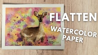 How To Flatten Warped amp Buckling Watercolor Paper Easily [upl. by Lilah]