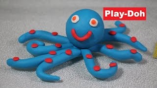 PlayDoh octopus  Fun with Ocean Sea Animals Play Dough Creations Moon Lounge [upl. by Fritts]