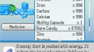 Pokemon insurgence  Rare Candy and Item Cheat [upl. by Aynwat]