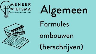 Natuurkunde uitleg Algemeen 5 Formules ombouwen Herschrijven [upl. by Nylia]