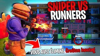 3 snipers vs 3 runners entre la Team Croûton sur Fortnite Créatif [upl. by Anavoj]