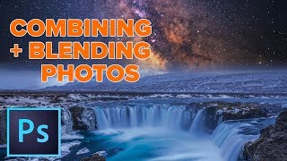 How to COMBINE  BLEND 2 PHOTOS in Photoshop [upl. by Gladis]