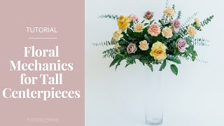 Floral Mechanics for Tall Floral Arrangements  DIY Wedding Flowers from Flower Moxie [upl. by Helprin873]