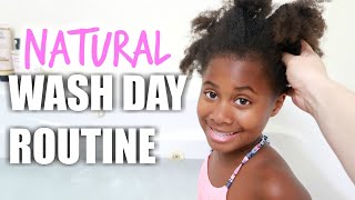 CURLY KIDS WASH DAY ROUTINE I 4c KIDS NATURAL HAIR CARE Christy Gior [upl. by Levison]