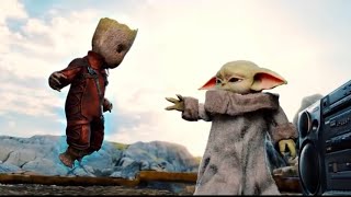 Baby Yoda meets Baby Groot [upl. by Ahsined]