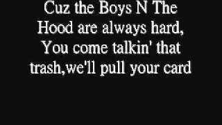 Boyz N The Hood  Eazy E  Lyrics [upl. by Nickolaus857]