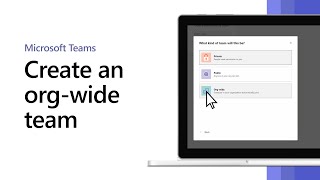 How to create an orgwide team in Microsoft Teams [upl. by Jocelin490]