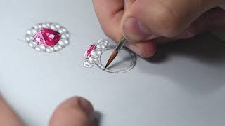 How to Design Jewellery the Traditional Way Using Gouache [upl. by Phyllys220]