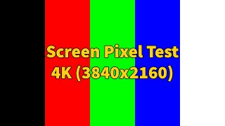 Screen Pixel Test 4K 3840x2160  Main Colors [upl. by Lashoh757]